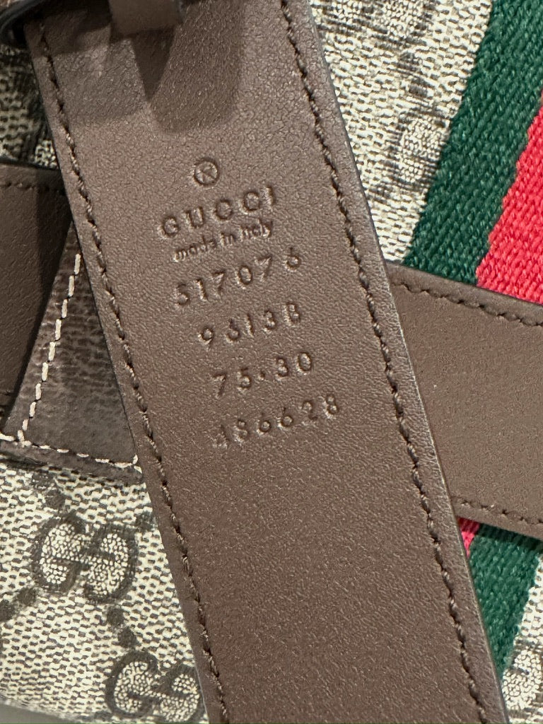 Gucci GG Supreme Ophidia Brown Canvas Medium Belt Bag