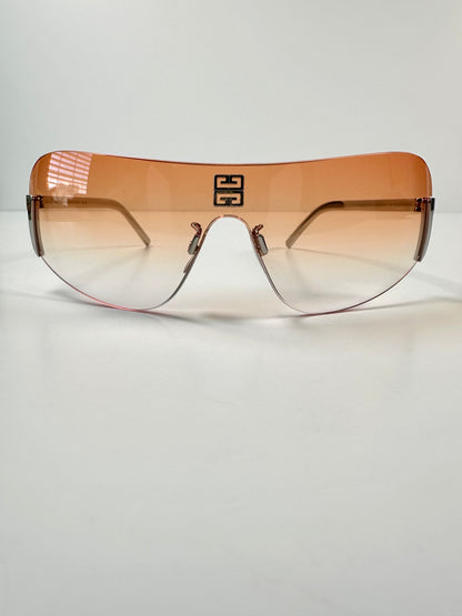 Givenchy 4G Unisex Mask Shield Sunglasses - Light Orange