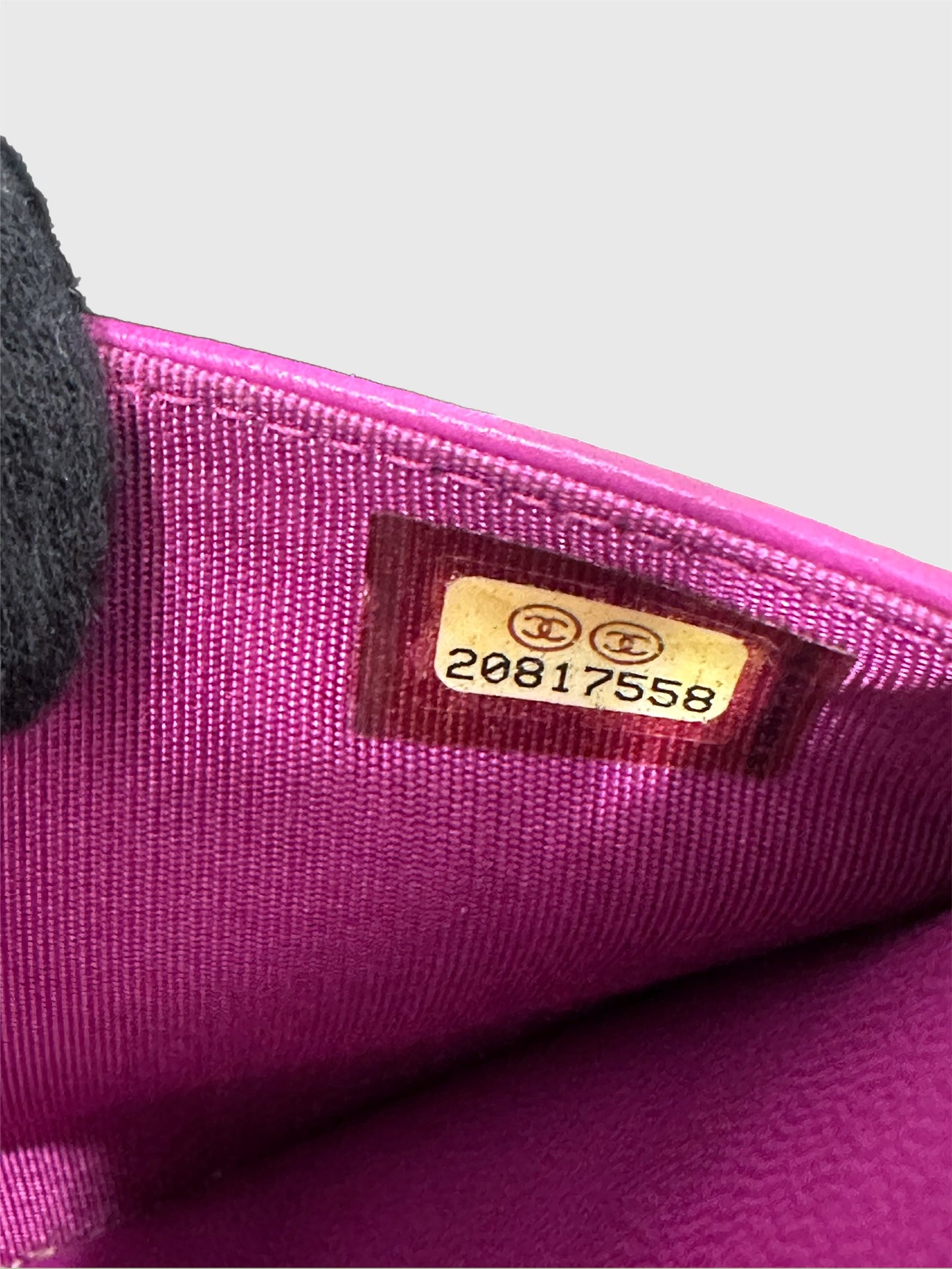Chanel Coco Boy Purple Lambskin Wallet on Chain WOC