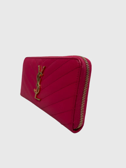 YSL Saint Laurent Cassandre Long Zip Wallet