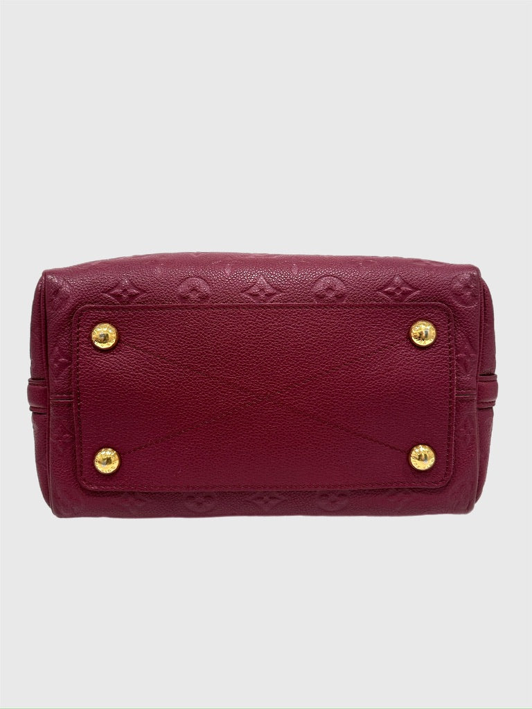 Louis Vuitton Aurore (Maroon Red) Empreinte Bandouliere Speedy 25 Crossbody Bag