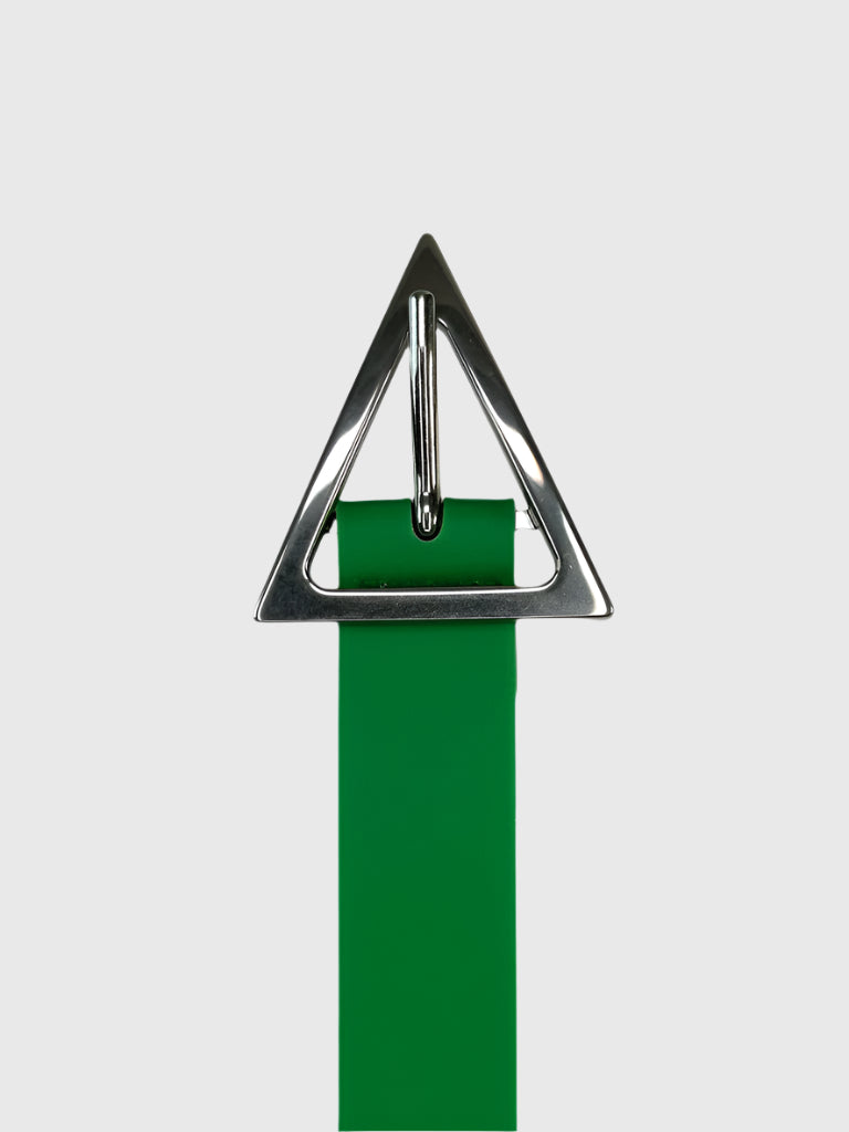 Bottega Veneta - Size 95cm (38in) Triangle Buckle Gummy Belt -  Parakeet Green