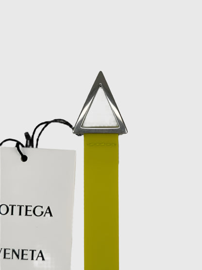 Bottega Veneta - Size 80cm (32in) Cintura Double Gummy Matt triangle Belt -  Fluorescent Yellow