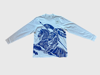 Burberry Men's Small LS T-shirt - Signature Equestrian Knight Device Print