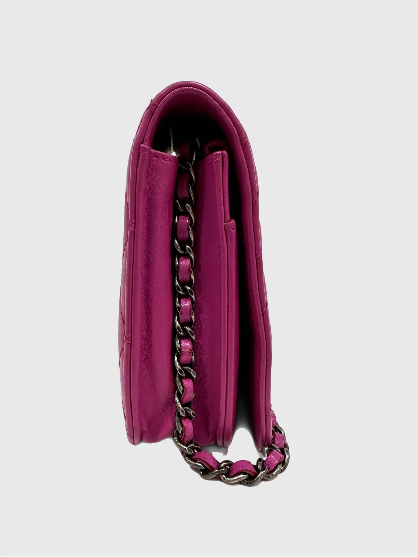 Chanel Coco Boy Purple Lambskin Wallet on Chain WOC