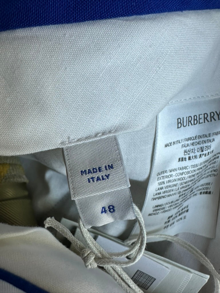 Burberry Mens 38 US | 48 IT Yellow & Beige Check In Hunter IP Check Trousers