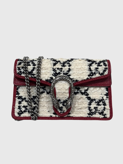 Gucci GG Cream Tweed Dionysus Super Mini Bag
