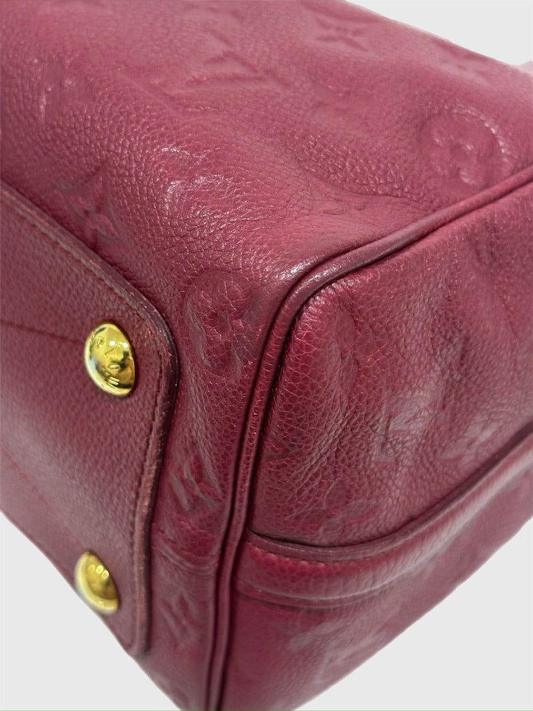 Louis Vuitton Aurore (Maroon Red) Empreinte Bandouliere Speedy 25 Crossbody Bag