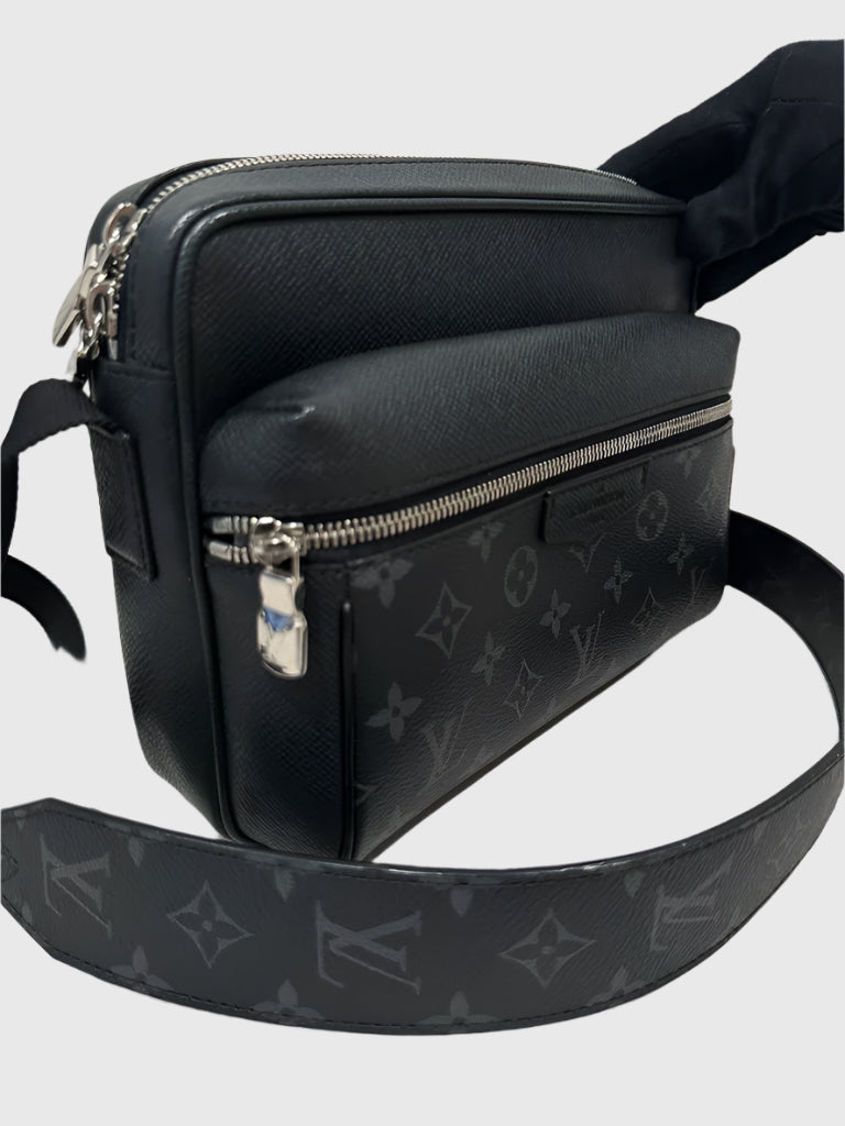 Louis Vuitton Outdoor Messenger Black Monogram Eclipse Taigarama Bag
