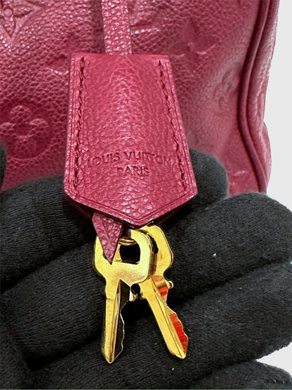 Louis Vuitton Aurore (Maroon Red) Empreinte Bandouliere Speedy 25 Crossbody Bag