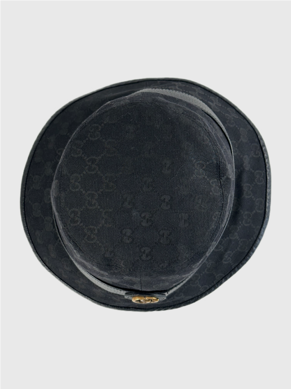 Gucci GG Black Canvas Bucket Hat Size XL 60cm