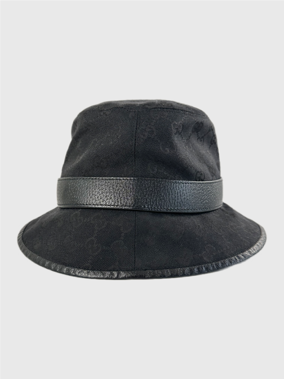 Gucci GG Black Canvas Bucket Hat Size XL 60cm