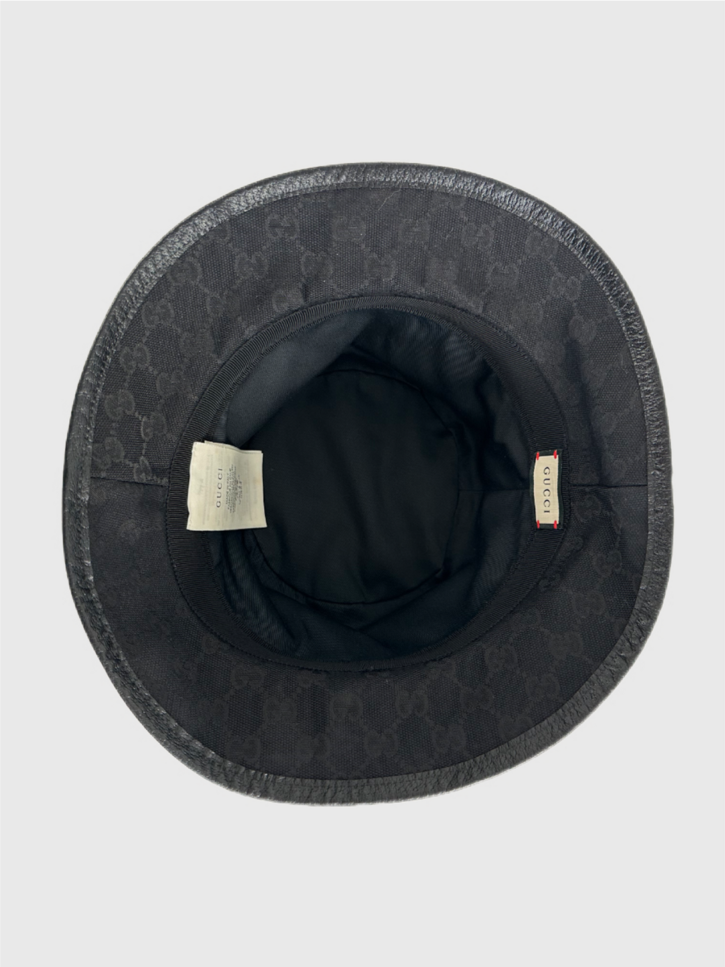 Gucci GG Black Canvas Bucket Hat Size XL 60cm