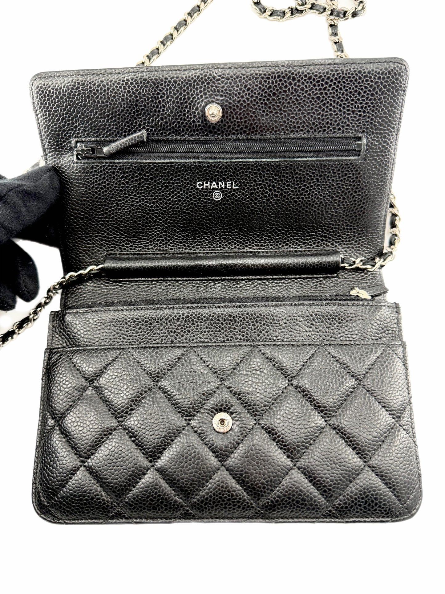 Chanel Caviar Crossbody Wallet on Chain
