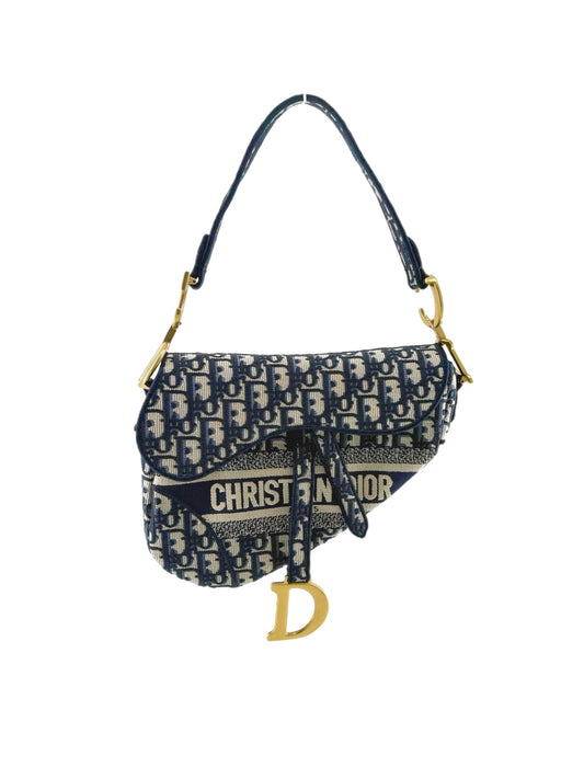 Pre-Owned Dior Oblique Saddle (2024 Model) Embroidered Shoulder Bag