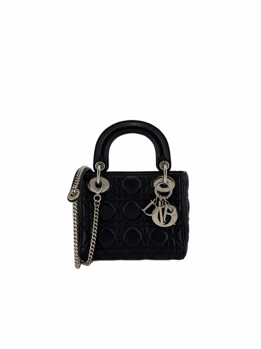 Pre-Owned Dior Lady Dior Lambskin Cannage Mini Crossbody Bag
