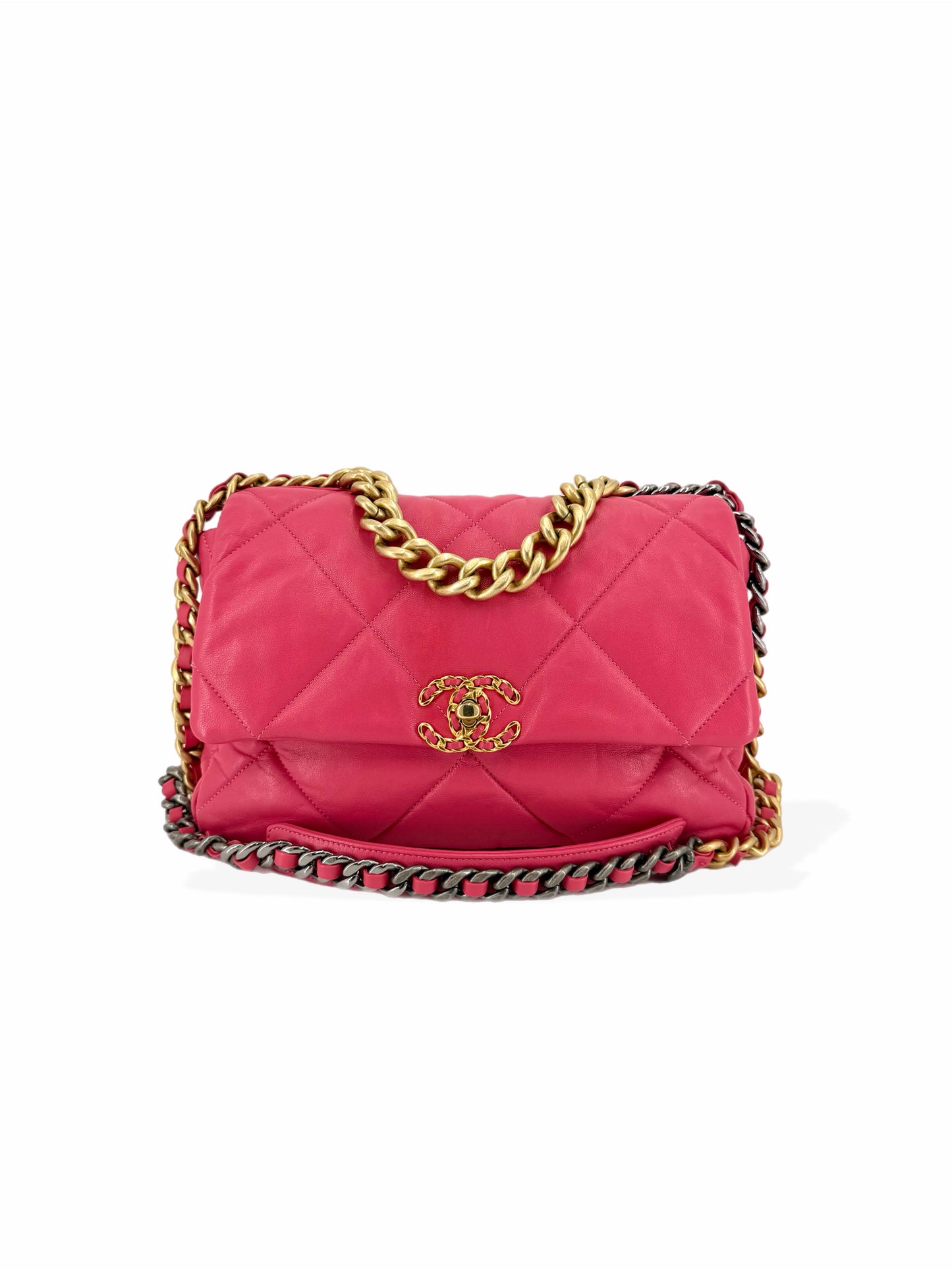 Pre-Owned Chanel 19 Quilted Leather Medium Crossbody Bag
