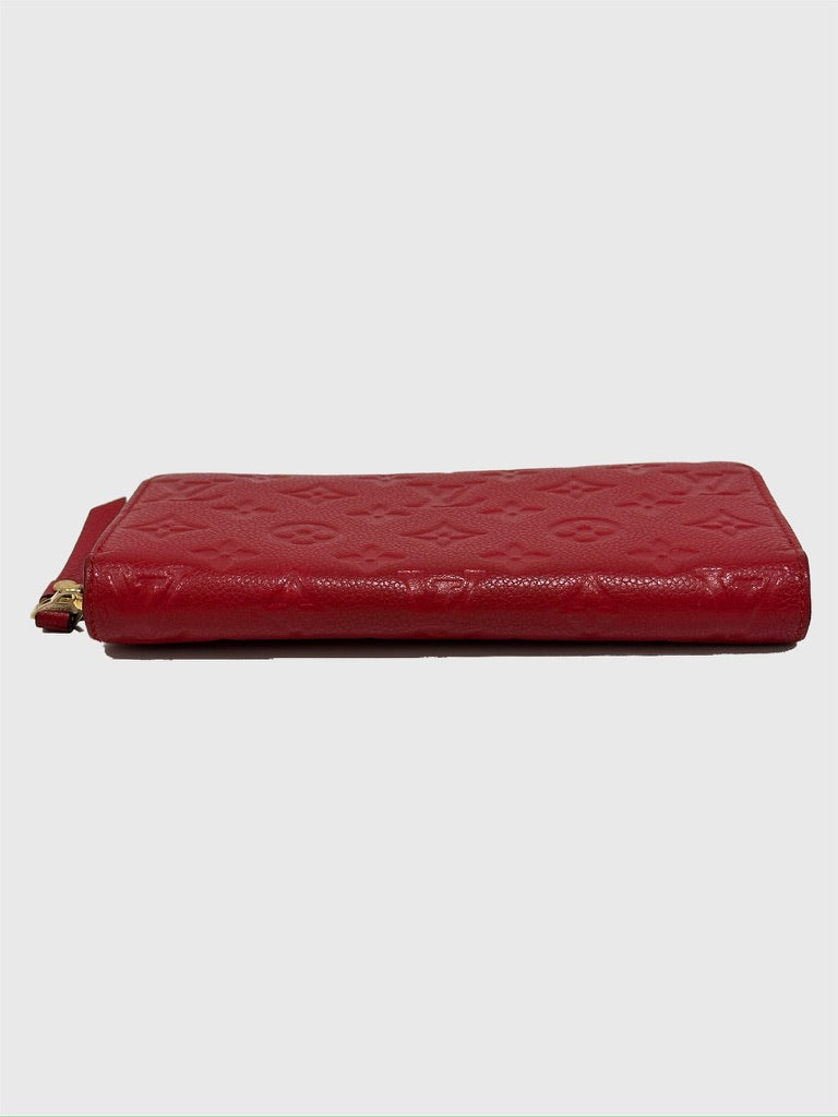 Louis Vuitton Red Empreinte Monogram Leather Zippy Wallet
