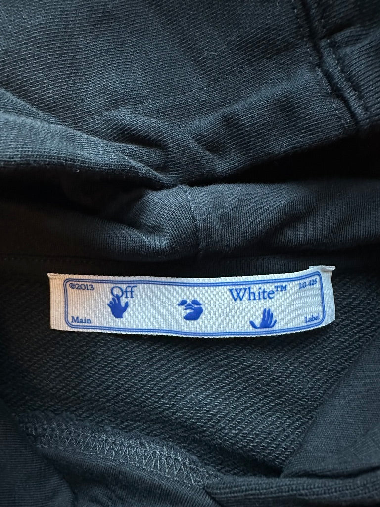 Off-White Women's XS Black/Red Cropped Hoodie