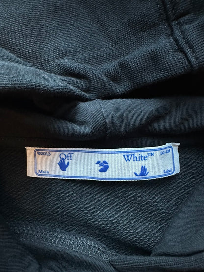 Off-White Women's XS Black/Red Cropped Hoodie