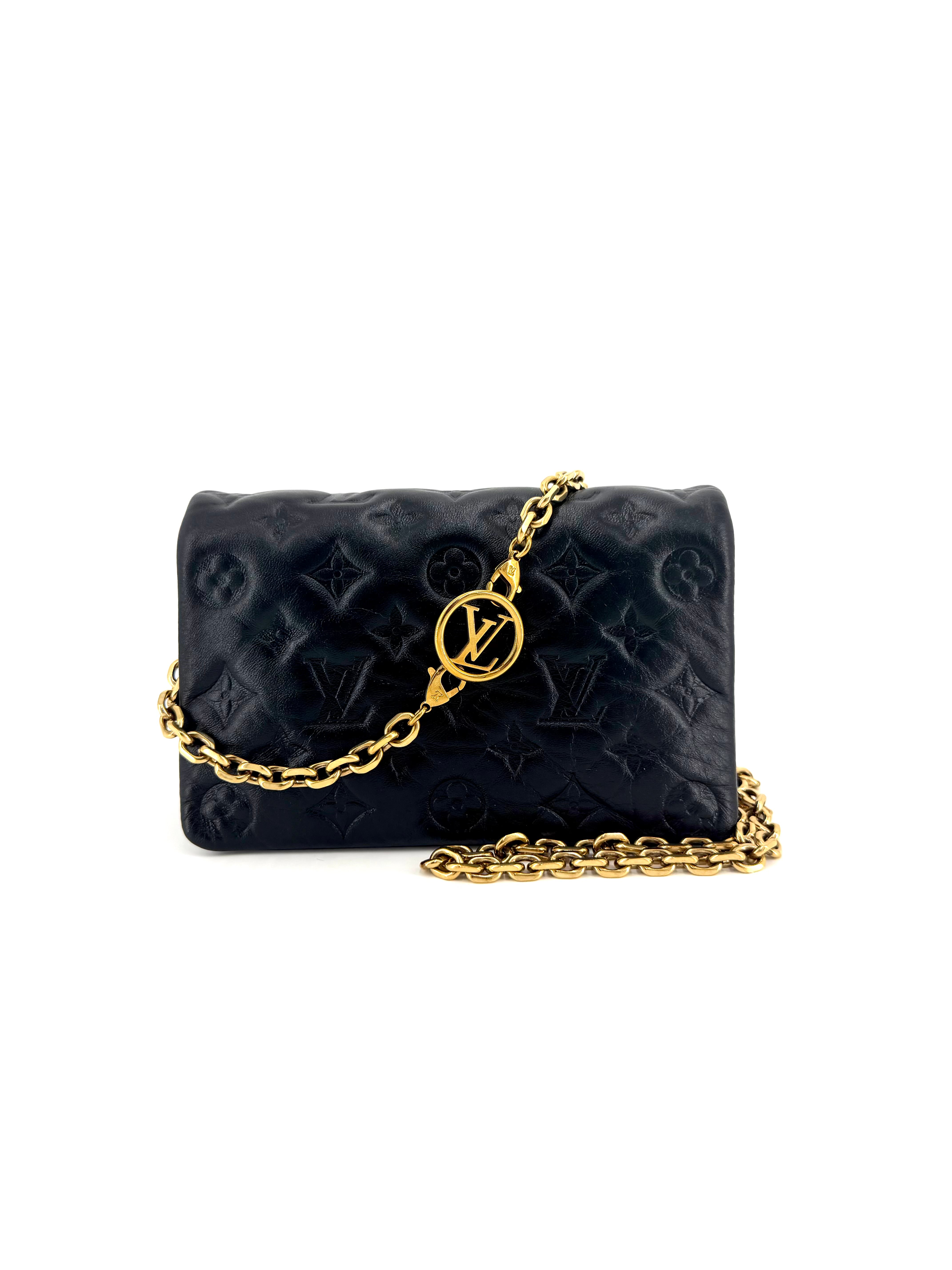 Pre-Owned Louis Vuitton Coussin Embossed Monogram Pochette with Chain