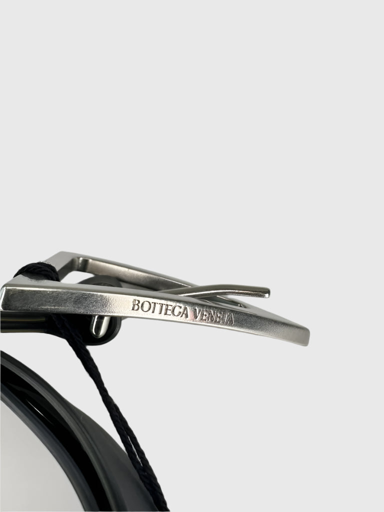 Bottega Veneta - Size 80cm (32in) Cintura Double Gummy Matt triangle Belt -  Black