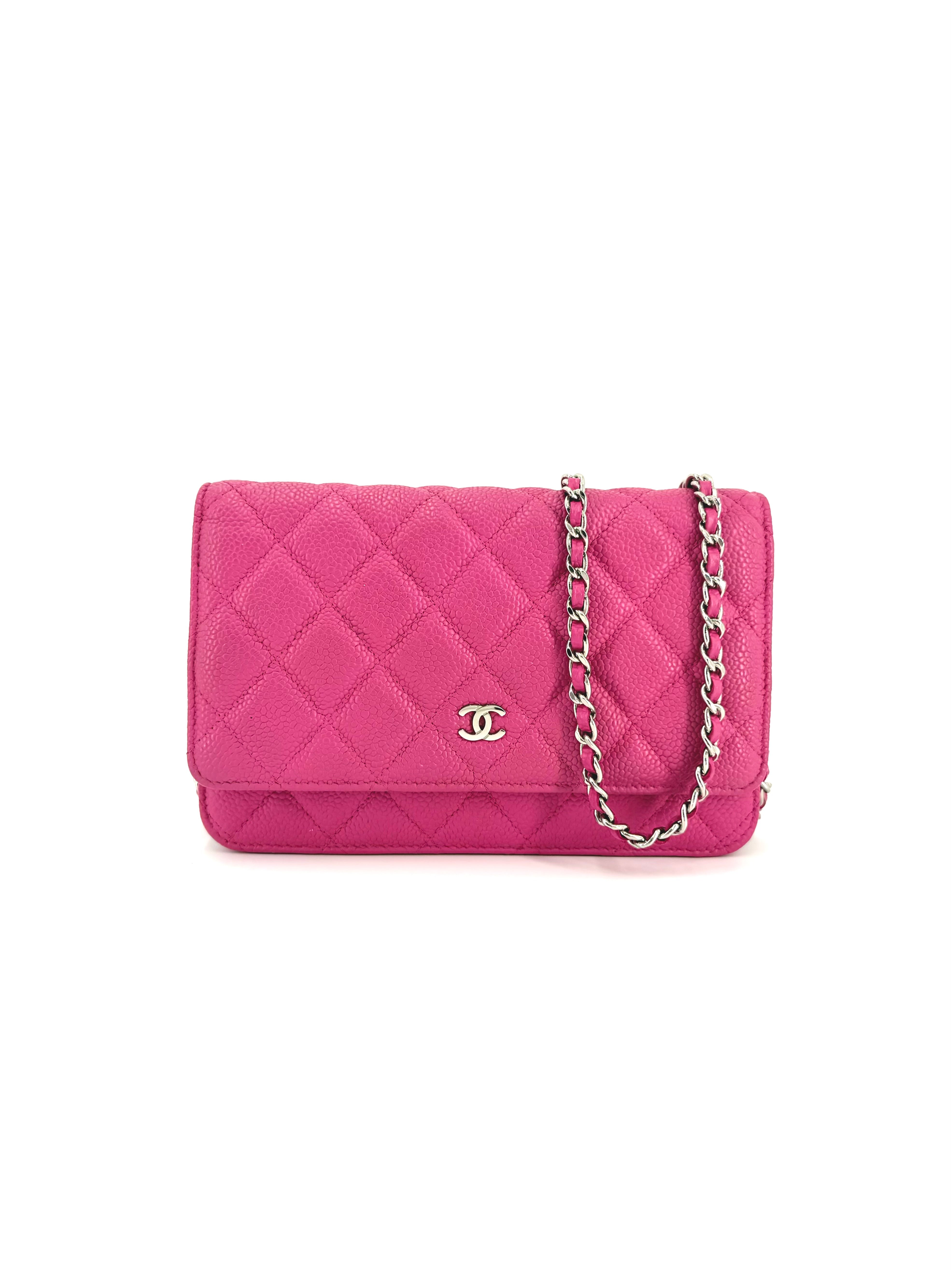 Pre-Owned Chanel Quilted Caviar Leather (WOC) Wallet on Chain