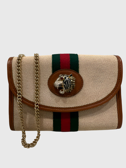 Gucci Canvas Beige Rajah Crossbody Bag