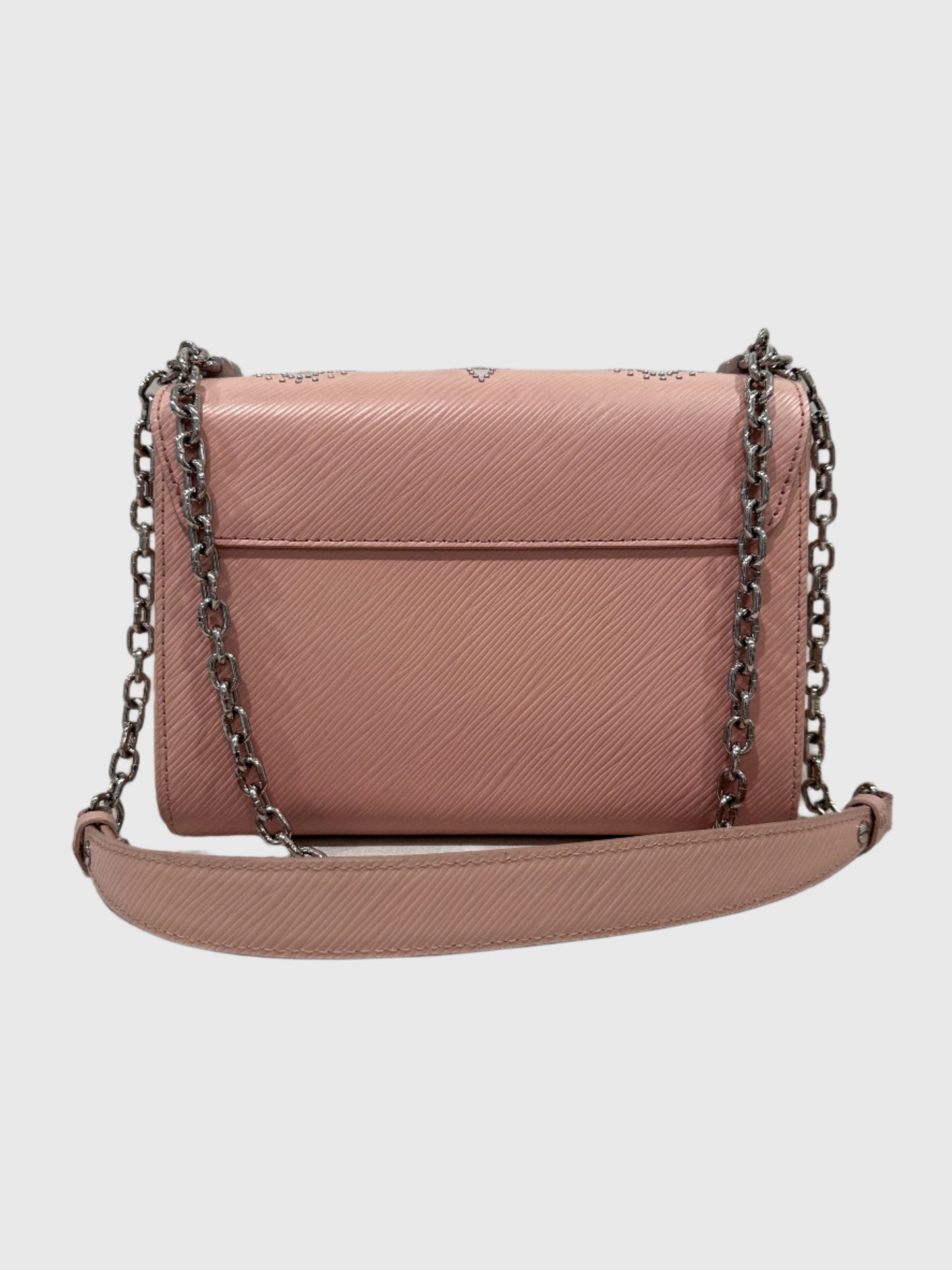Louis Vuitton Epi Leather Twist MM Pink Monogram Studded Flower Crossbody Bag