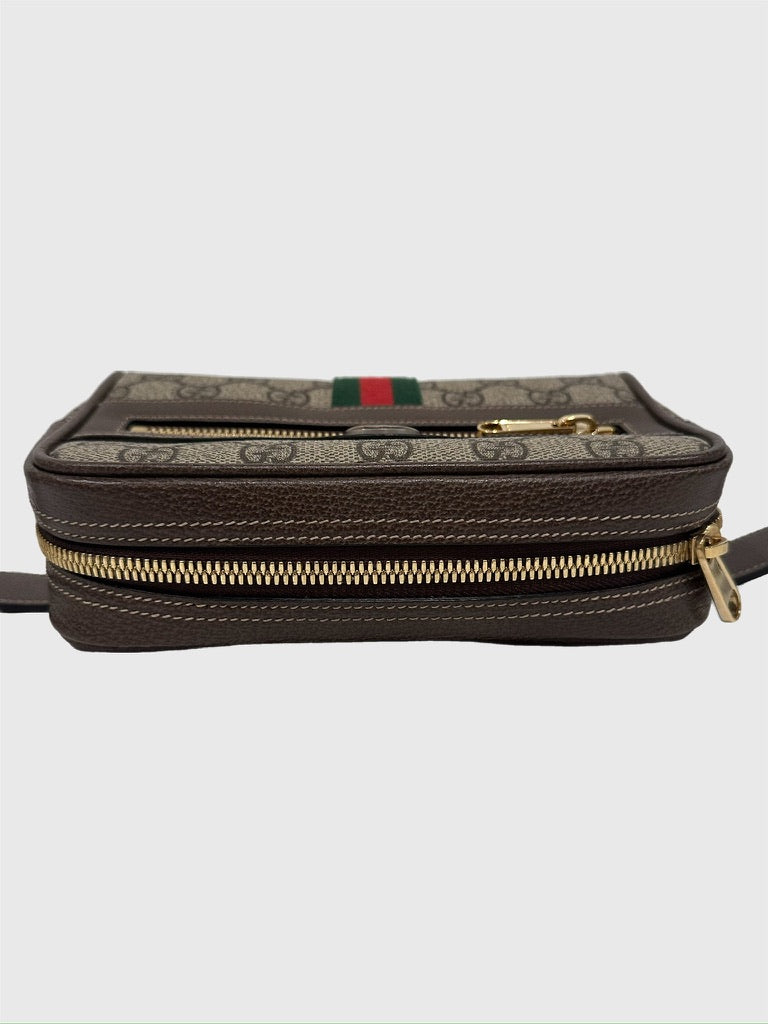 Gucci GG Supreme Ophidia Brown Canvas Medium Belt Bag