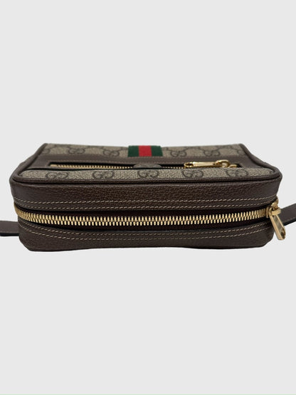Gucci GG Supreme Ophidia Brown Canvas Medium Belt Bag