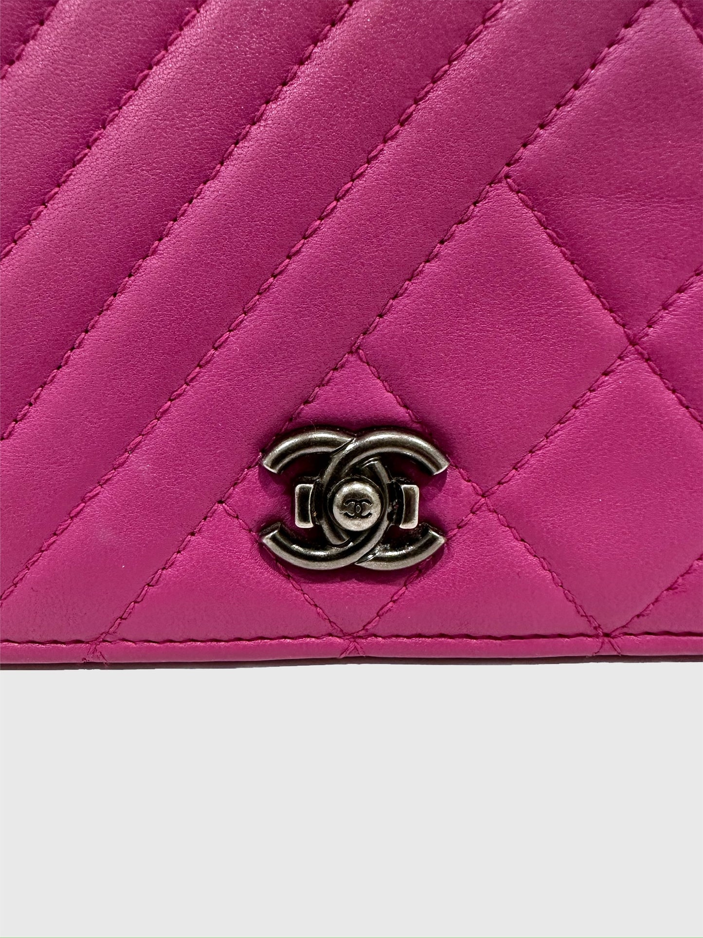 Chanel Coco Boy Purple Lambskin Wallet on Chain WOC