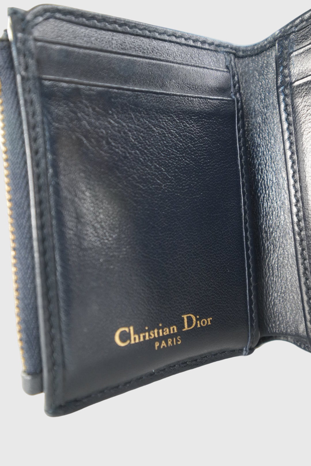 Dior Oblique Jacquard Saddle Lotus Blue Wallet