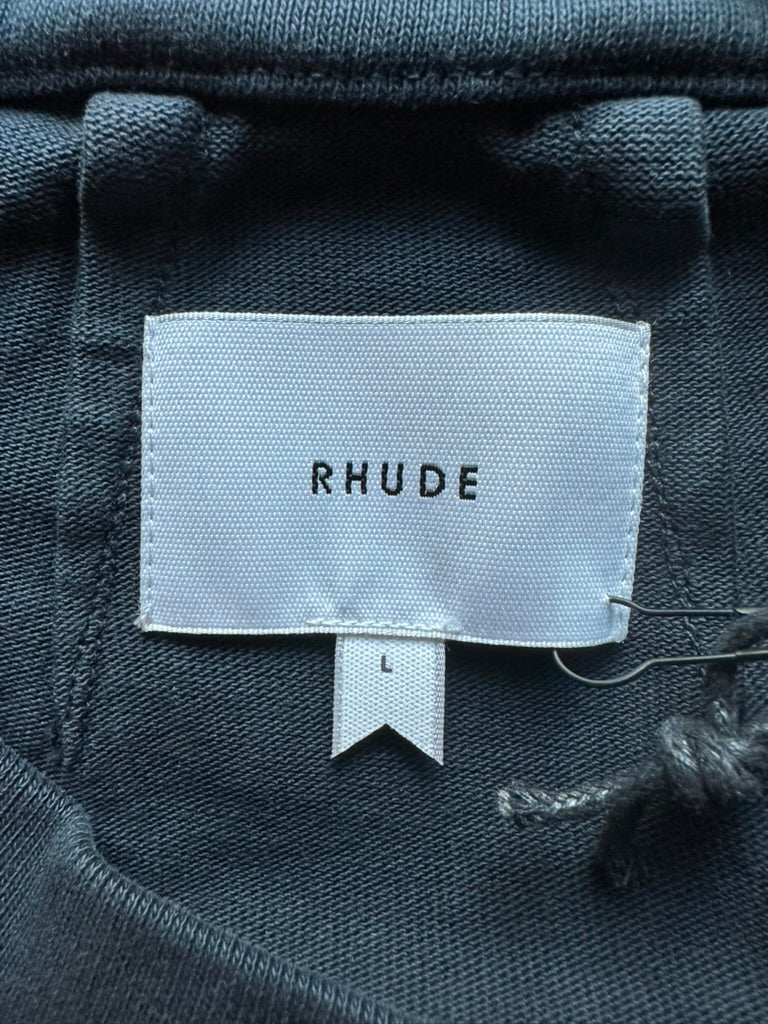 Rhude Men's Large Chevron Logo Repeat Tee Vintage Black