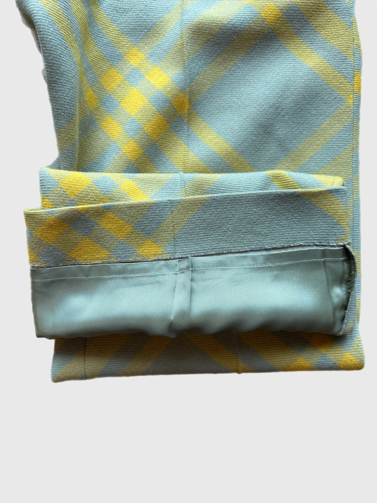 Burberry Mens 38 US | 48 IT Yellow & Beige Check In Hunter IP Check Trousers