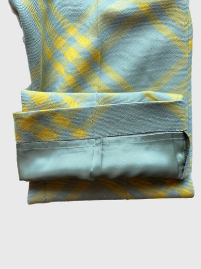 Burberry Mens 38 US | 48 IT Yellow & Beige Check In Hunter IP Check Trousers