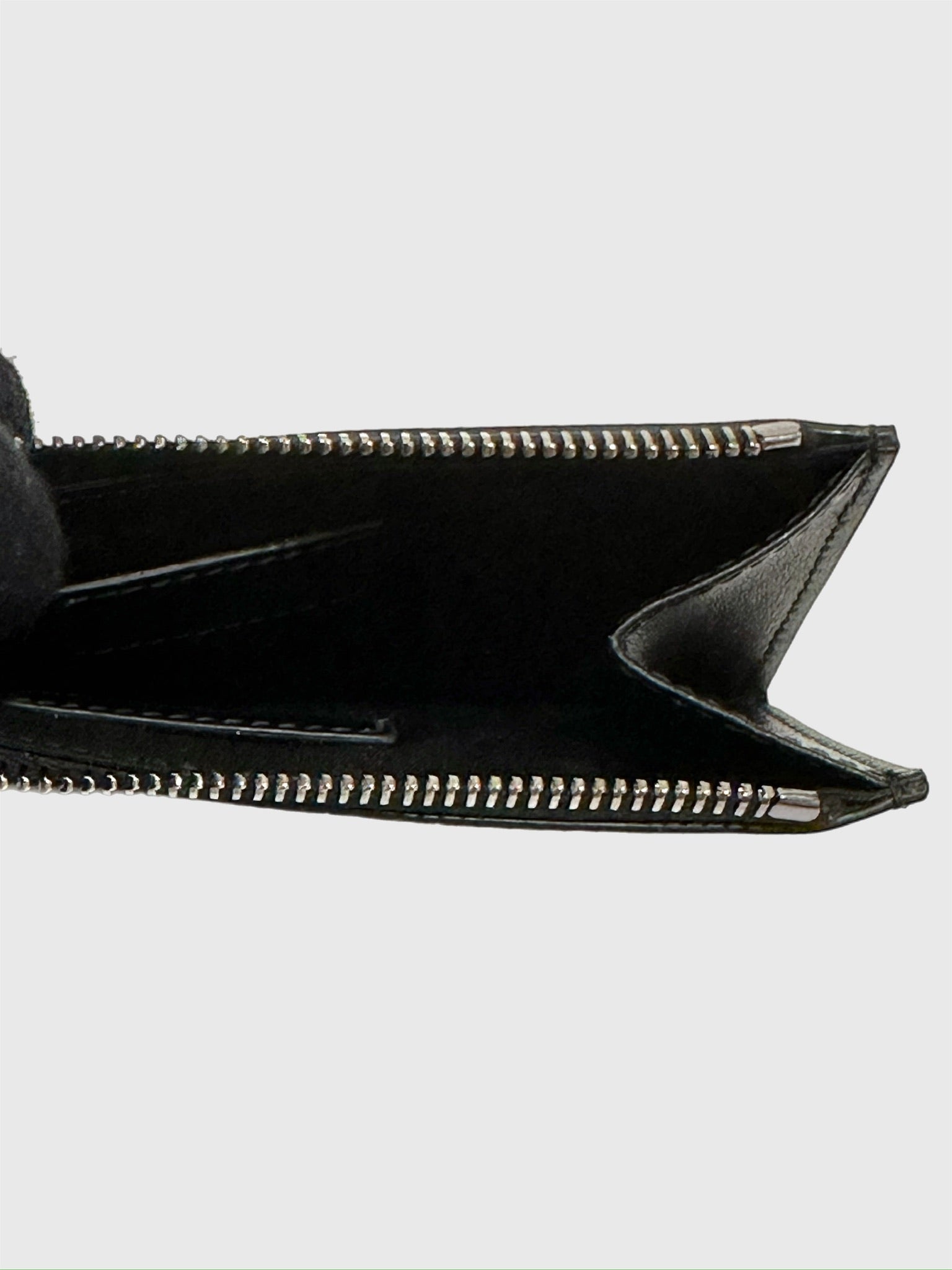 Dior Black CD Diamond Canvas Leather Zipper Card Holder