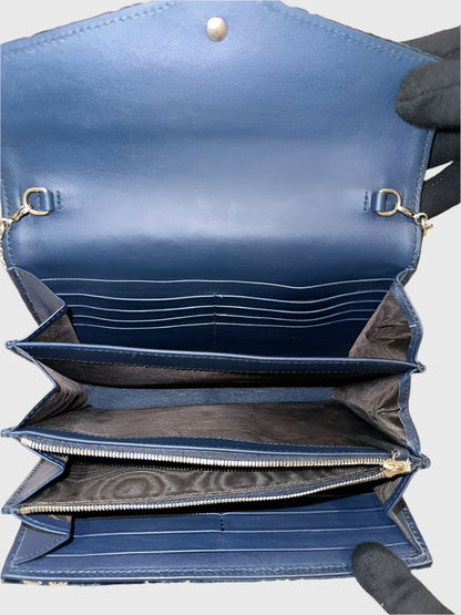 Gucci GG Navy Blue Velvet Crystal Dionysus Small Crossbody Bag