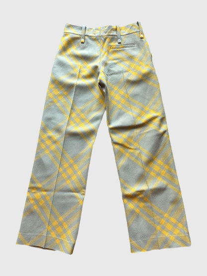 Burberry Mens 38 US | 48 IT Yellow & Beige Check In Hunter IP Check Trousers