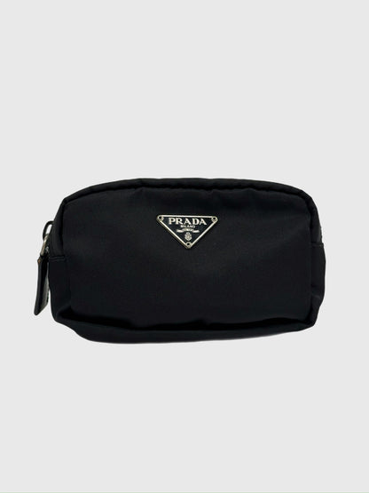 Prada Black Nylon Cosmetic Tech Pouch - Mini
