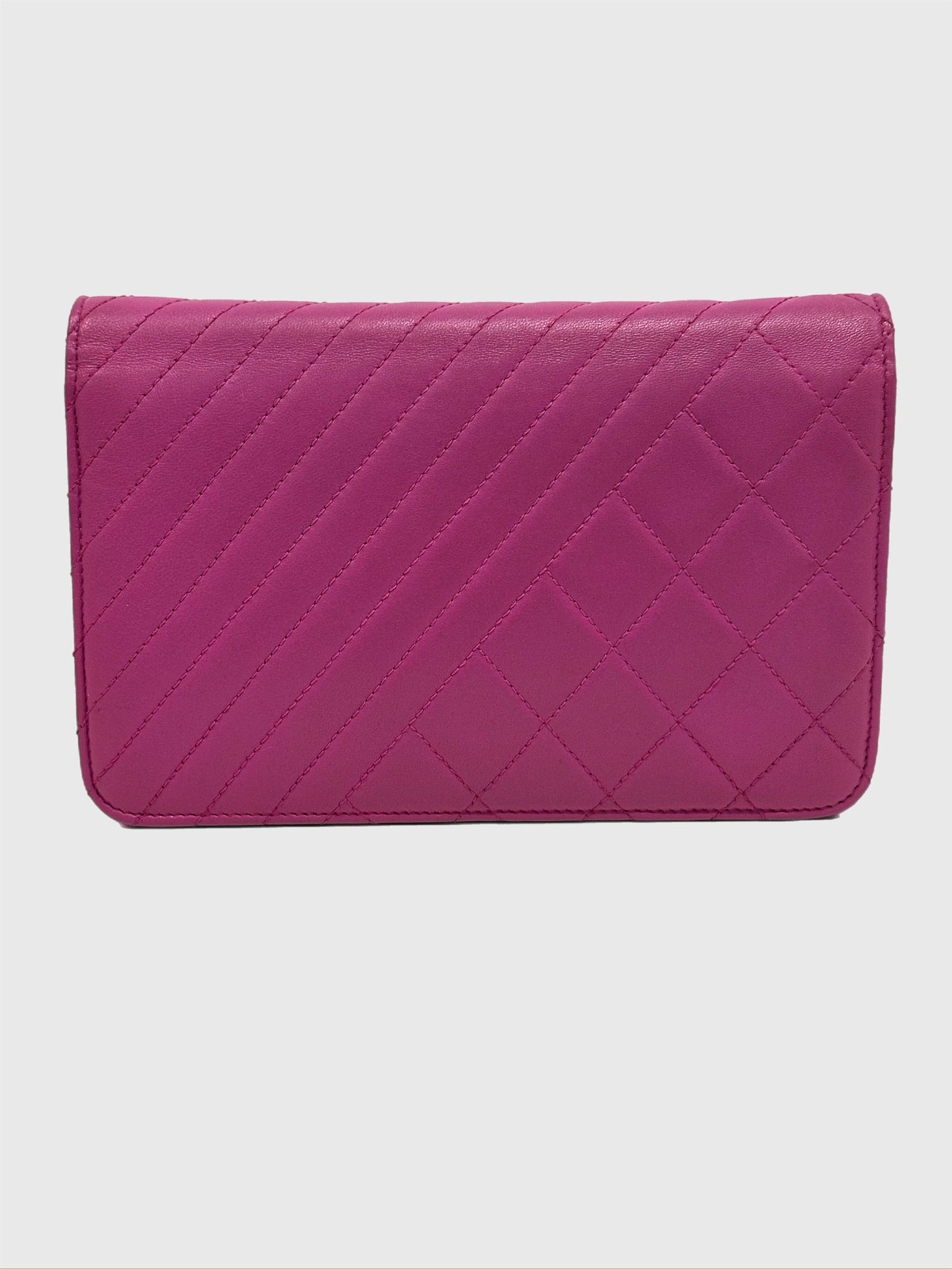 Chanel Coco Boy Purple Lambskin Wallet on Chain WOC