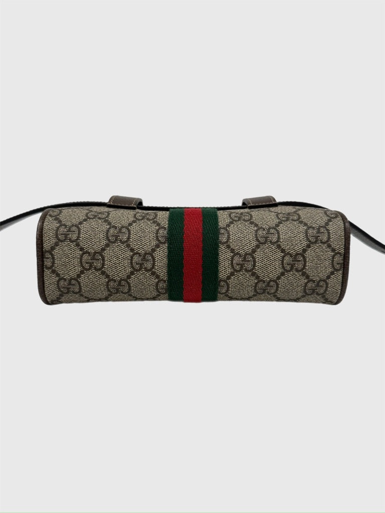 Gucci GG Supreme Ophidia Brown Canvas Medium Belt Bag