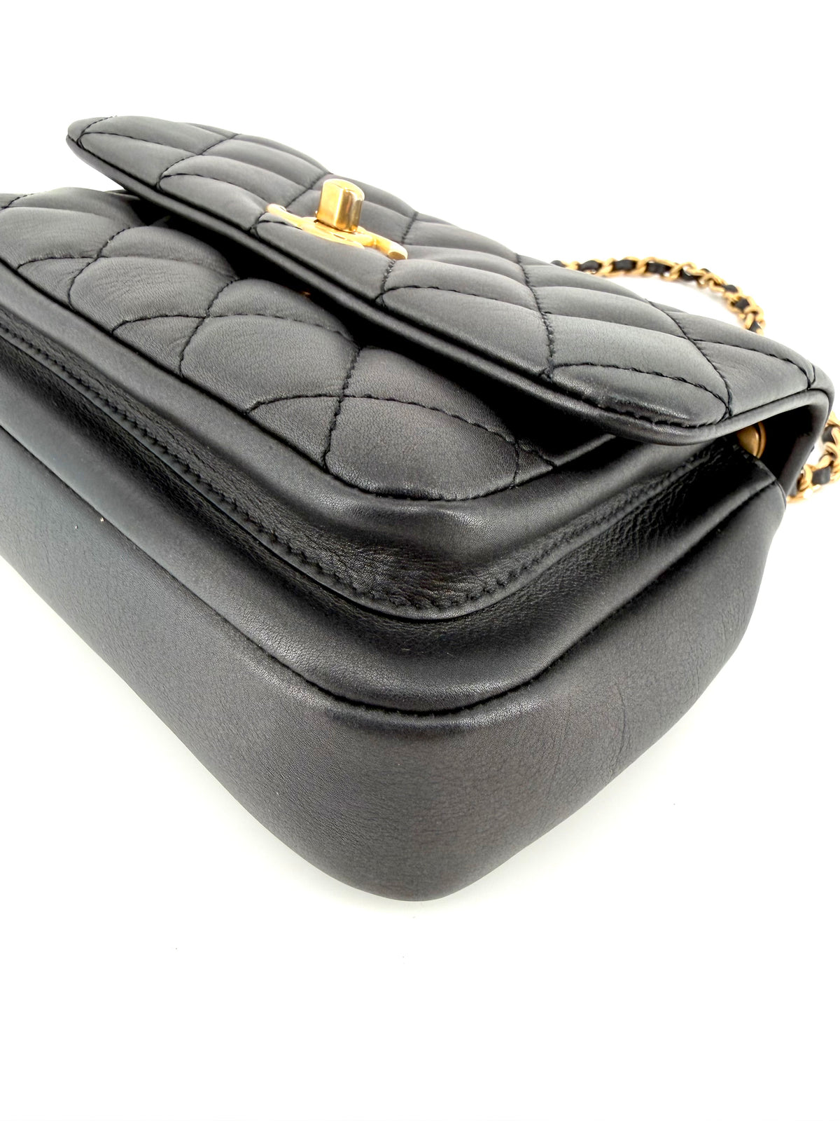 Pre-owned Chanel Quilted Calfskin Top Handle Bag