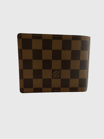 Louis Vuitton Damier Ebene Canvas Leather Bifold Wallet