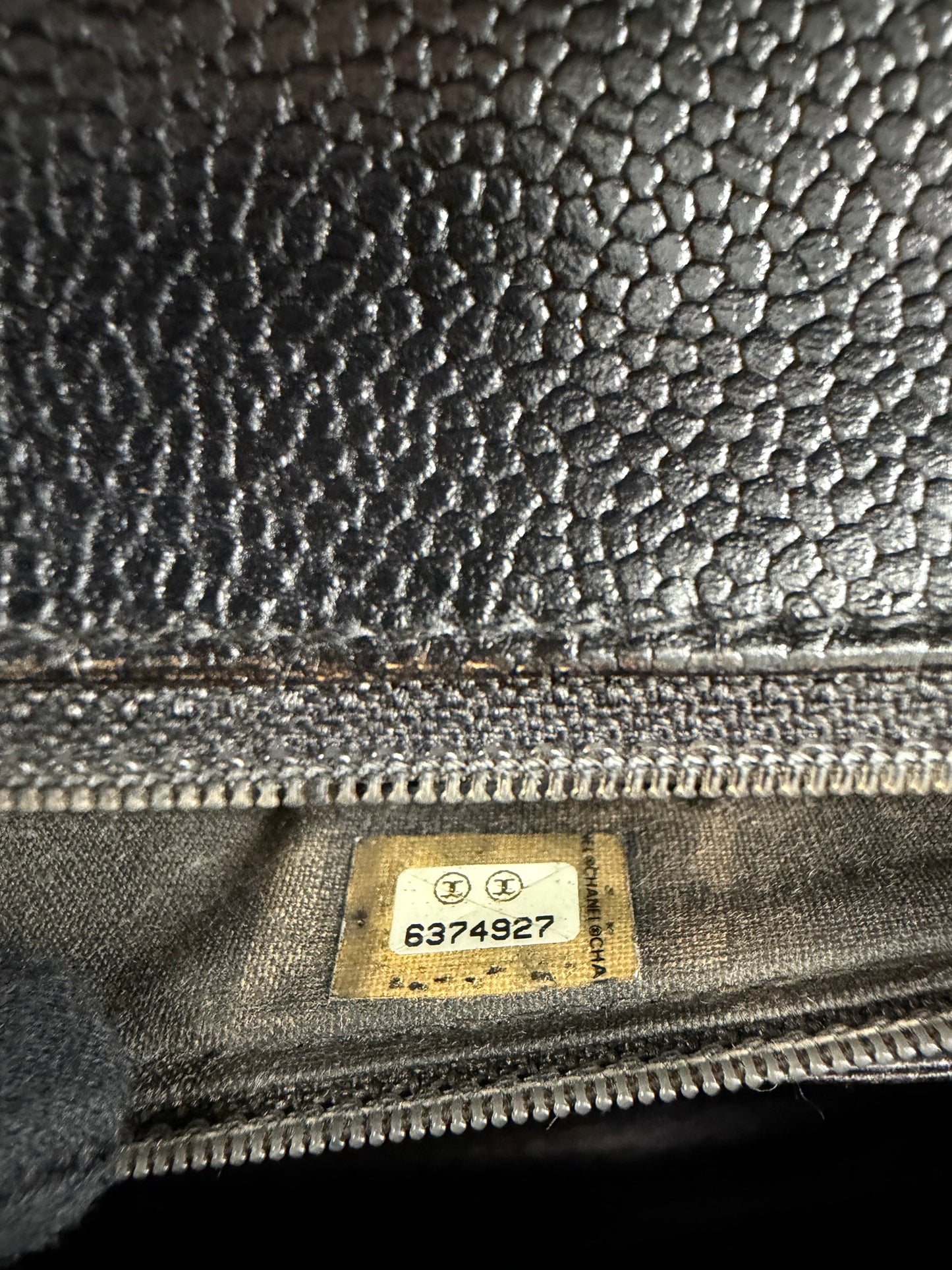 Chanel Vintage Caviar Leather Kelly Bag Black Gold Hardware