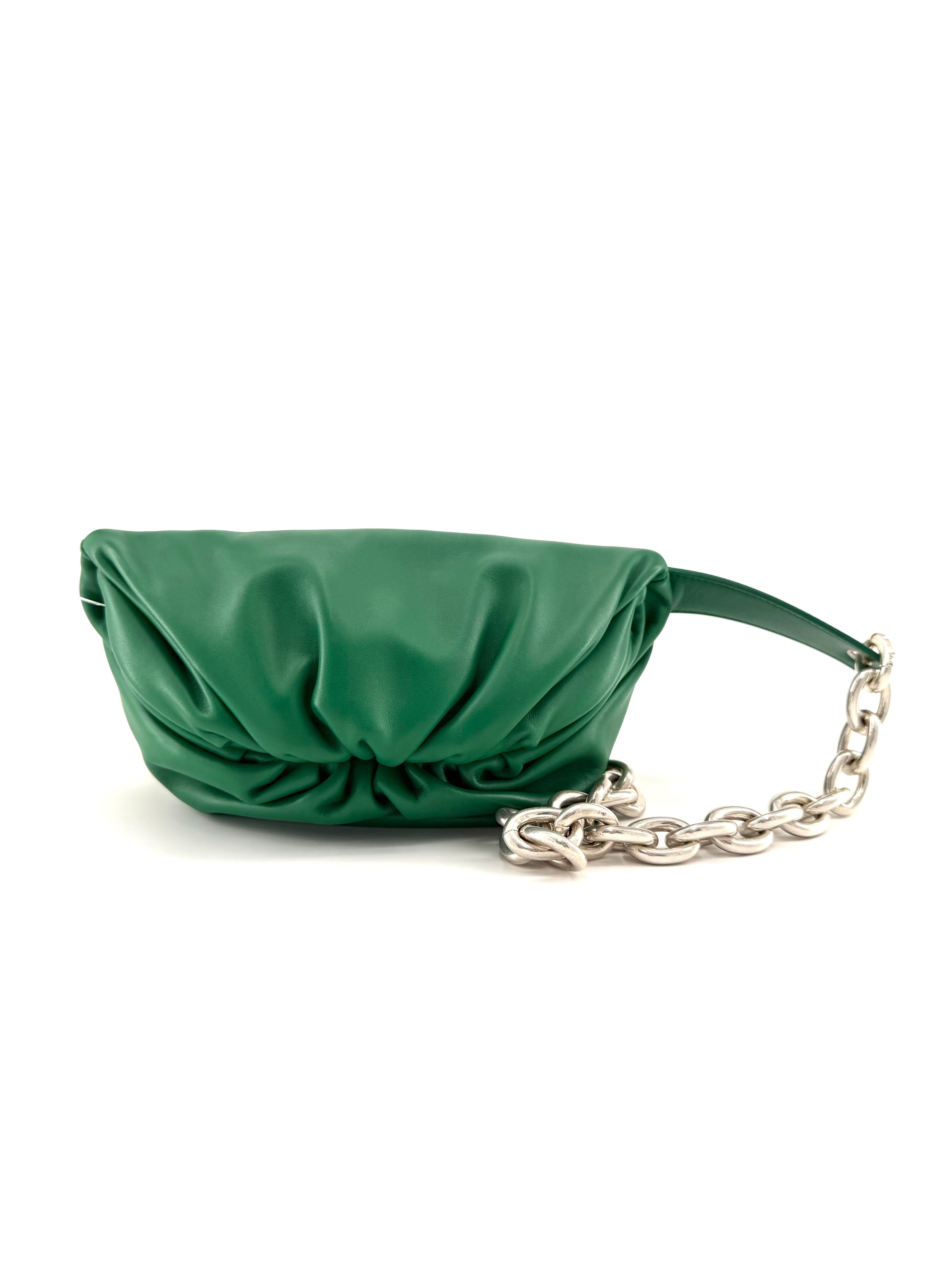 Pre-Owned Bottega Veneta The Chain Calfskin Pouch Shoulder Bag