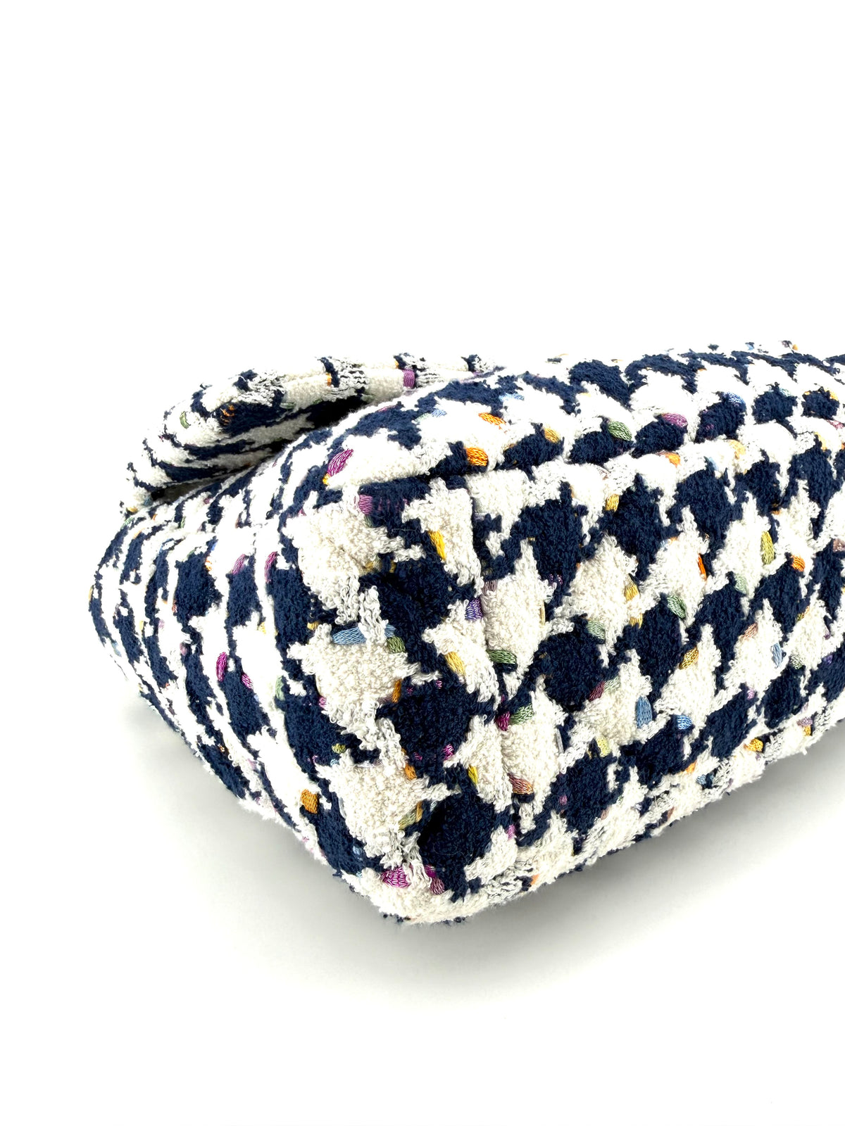Pre-Owned Chanel 19 Tweed Houndstooth Multicolor Large Bag