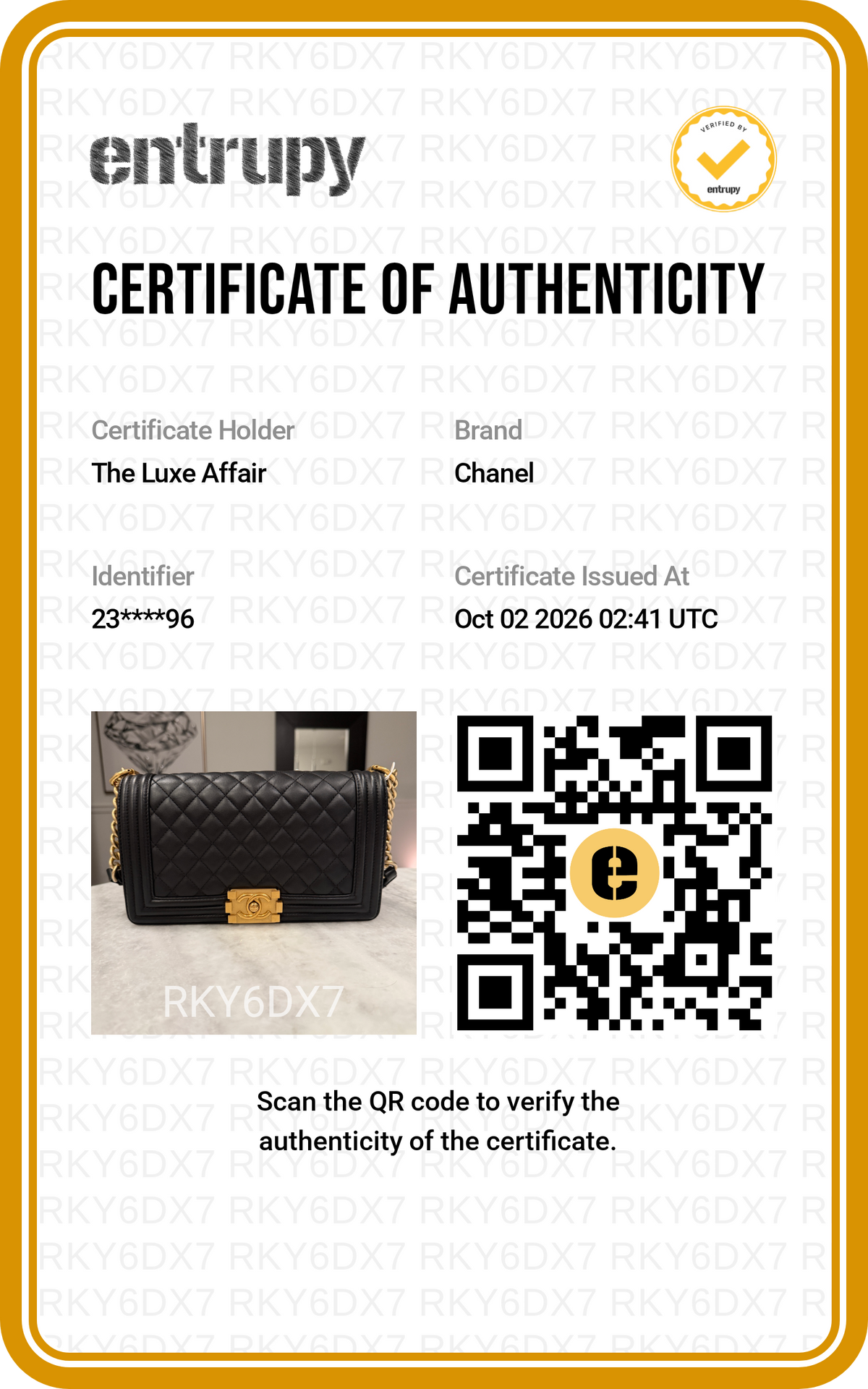 Pre-owned Chanel Medium Boy Black Lambskin Aged Gold Hardware Bag