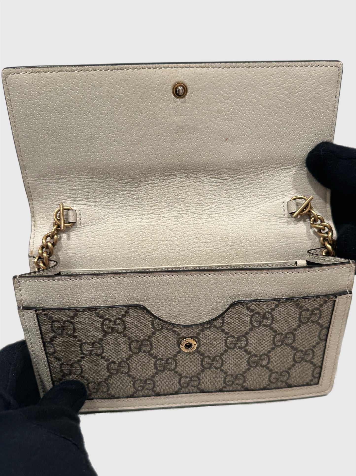 Gucci Queen Margaret Bee Crossbody Wallet on Chain WOC
