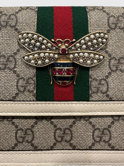 Gucci Queen Margaret Bee Crossbody Wallet on Chain WOC